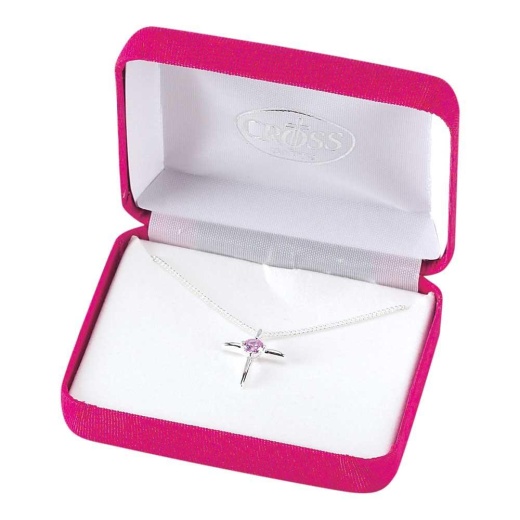 Nk-Sp June Birthday Cross Necklace