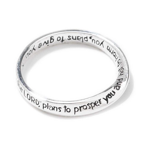 Ring Jer 29:11 Mobius Sil Plt Size 9