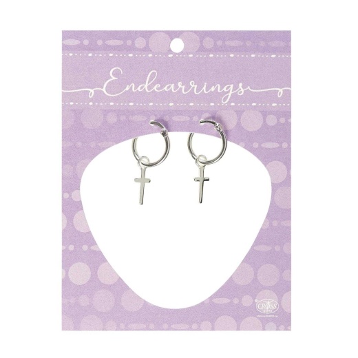 Earring With 9/16" Box Cross Wire Close