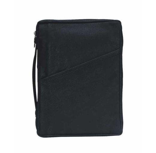 Genuine Leather Black Bible Cover XL