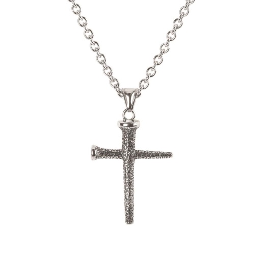 Nail Cross Stainless Steel 24" Chain