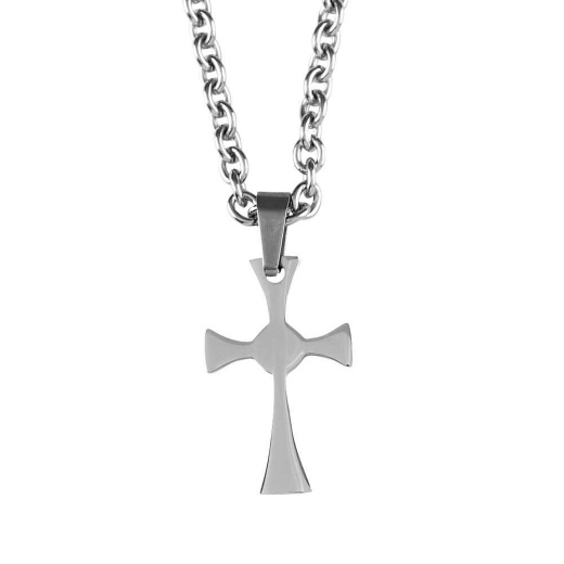 NK Flare Cross Stainless Steel Necklace
