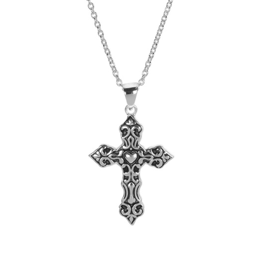 Blessed Mother Cross/Heart 18" Chain - Music Keepsake Box
