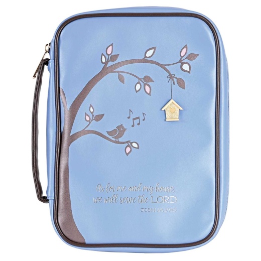 As For Me & My House Blue XL Bible Cover