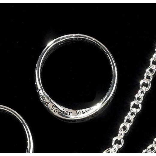Rng-Sp Inspiring-2Pet3:18 Sz10 - Silver Plated InspiRing Size 10