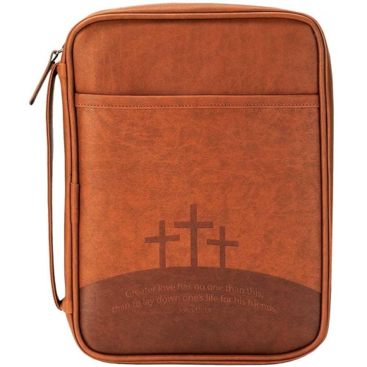 Bibl Cov Greater Love Jn.15:13 Lg Vinyl - Stylish Bible Cover