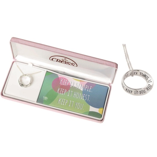 EmpoweRing Necklace - Keep It Simple Keep It Honest Wide Mobius Silver Plated Pendant