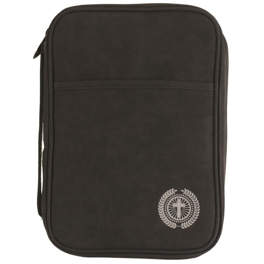 Large Size Bible Cover Black with Cross