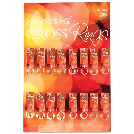 Prepk Inspiration Rings Sp 32 Pcs - PP-InSilver Plated Inspirational Cross Rings