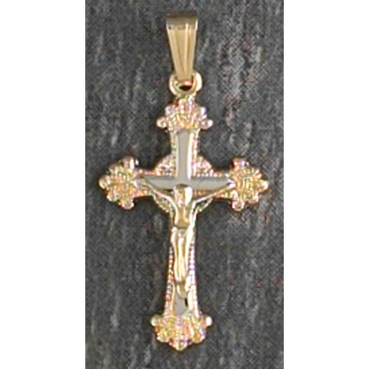 Necklace Crucifix Fancy Petal Cross