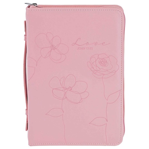 Bible Case Love Floral Pink Large