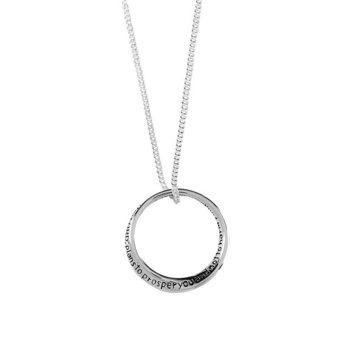 Nk Jer 29:11 Mobius Sil Plt 18" Chn Necklace