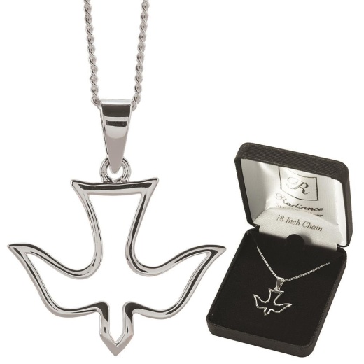 Nk-Ss Open Decend Dove-18" Dbx Necklace