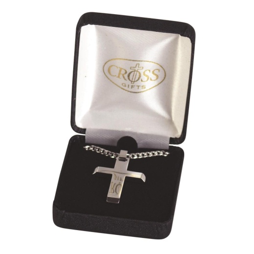 Stainless Steel Slant Cross Necklace