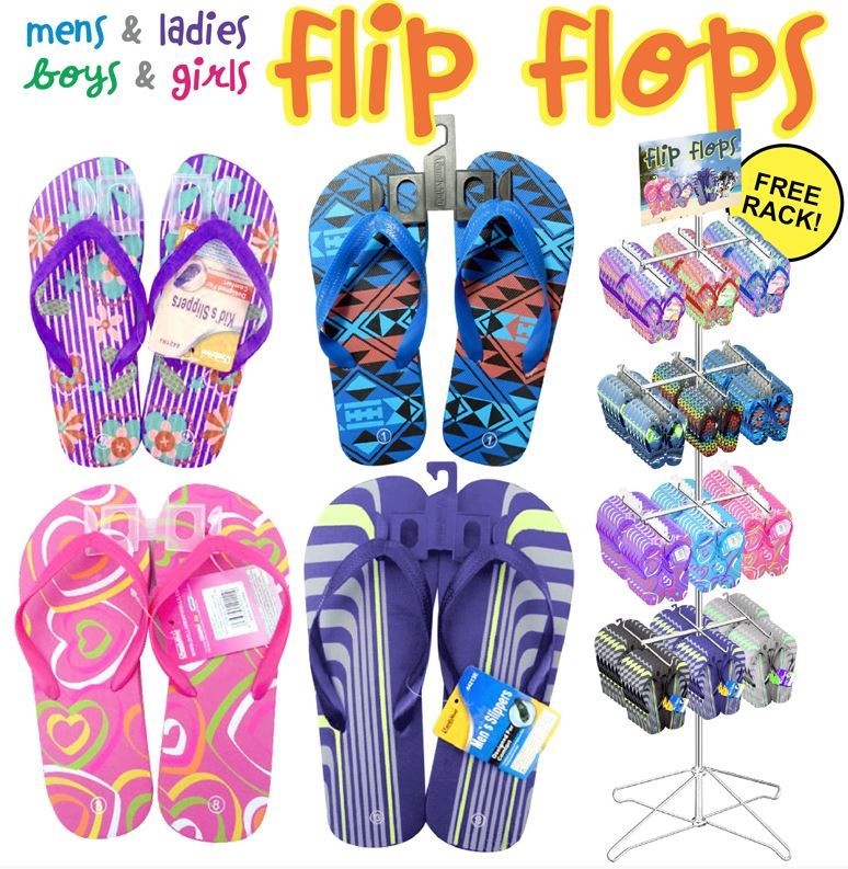 Adult Children's Flip Flops - Assorted