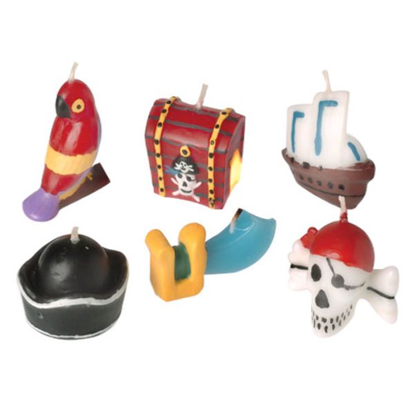 Pirate Birthday Cake Candles - 6 Pieces