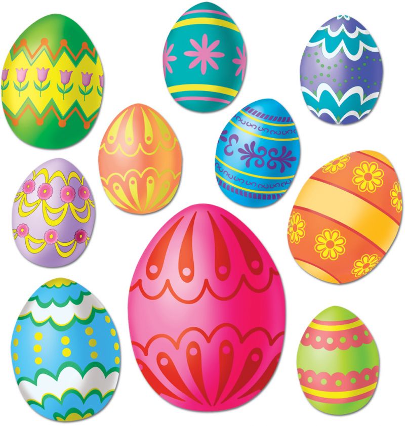 Easter Egg Cutouts - Printed 2 Sides #72044