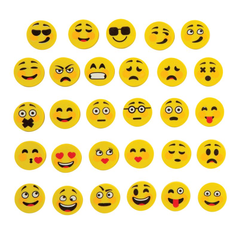 Erasers In Bulk - 72 Count, Emoji Faces, Assorted Styles