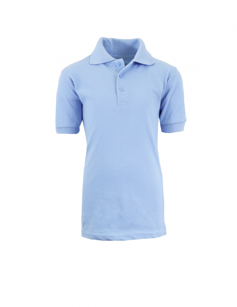 A+ School Uniform Polo Shirt - Light Blue, 2 x