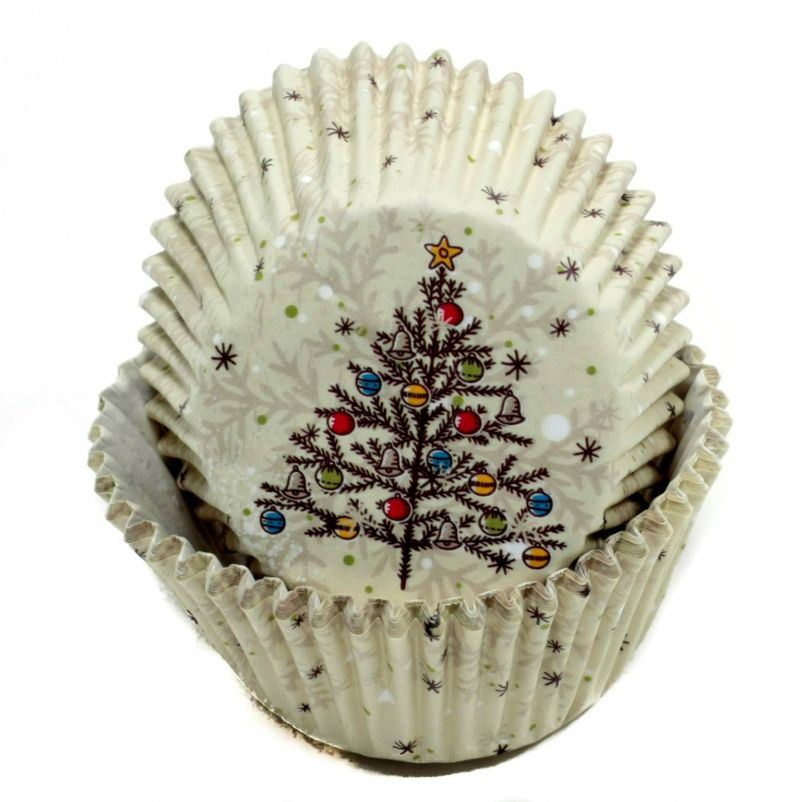 Christmas Tree Baking Cups - 50 Count
