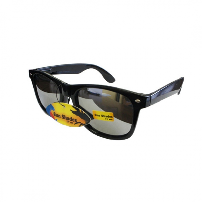 Wayfinder Sunglasses - Black, Mirror Lens