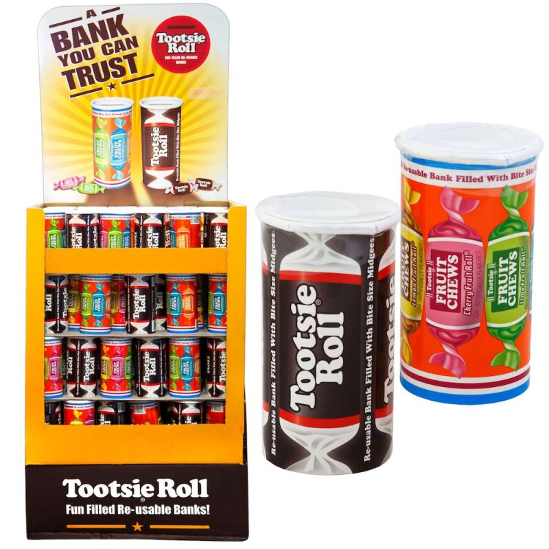 Tootsie Roll Banks - 2 Assorted Flavors, 4 Oz