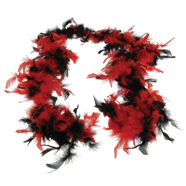 Red And Black Feather Boa