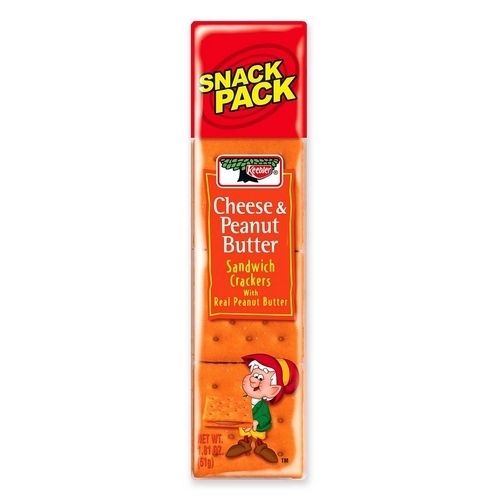 Keebler Cheese/Peanut Butter Crackers, 1.8 Oz, 8 Crackers/Pack, 12/Box