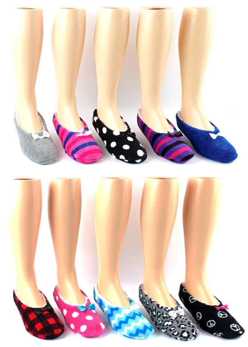 Women's Slipper Socks - Non-Slip, Sherpa Lined