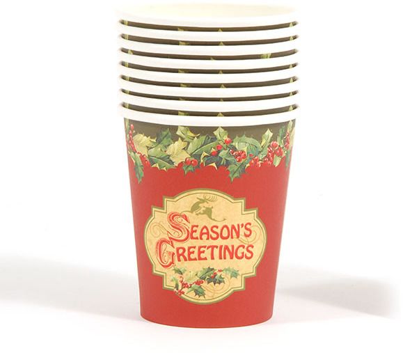 Season's Greetings Printed Cups