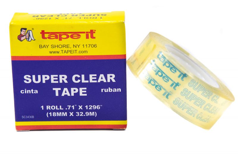 Super Clear Tape - 1" Core, 0.75" X 1296"