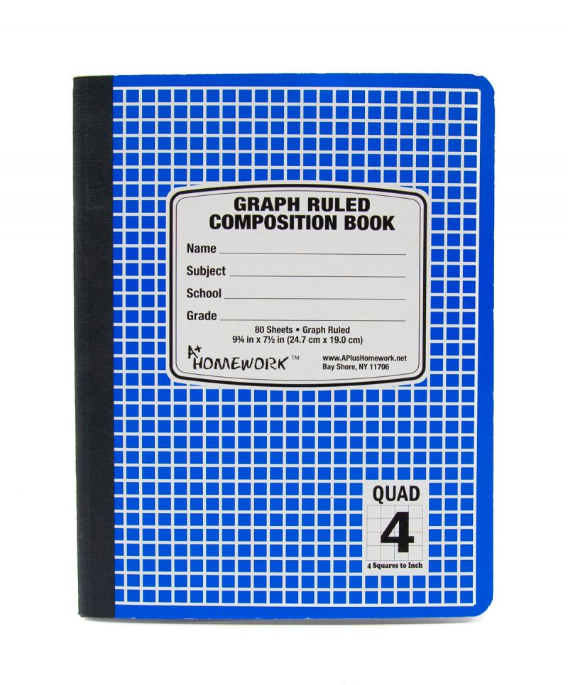 Graph Ruled Composition Books - 80 Sheets, Blue