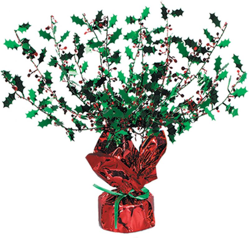 Holly Berry Centerpiece - Red/Green, 15"