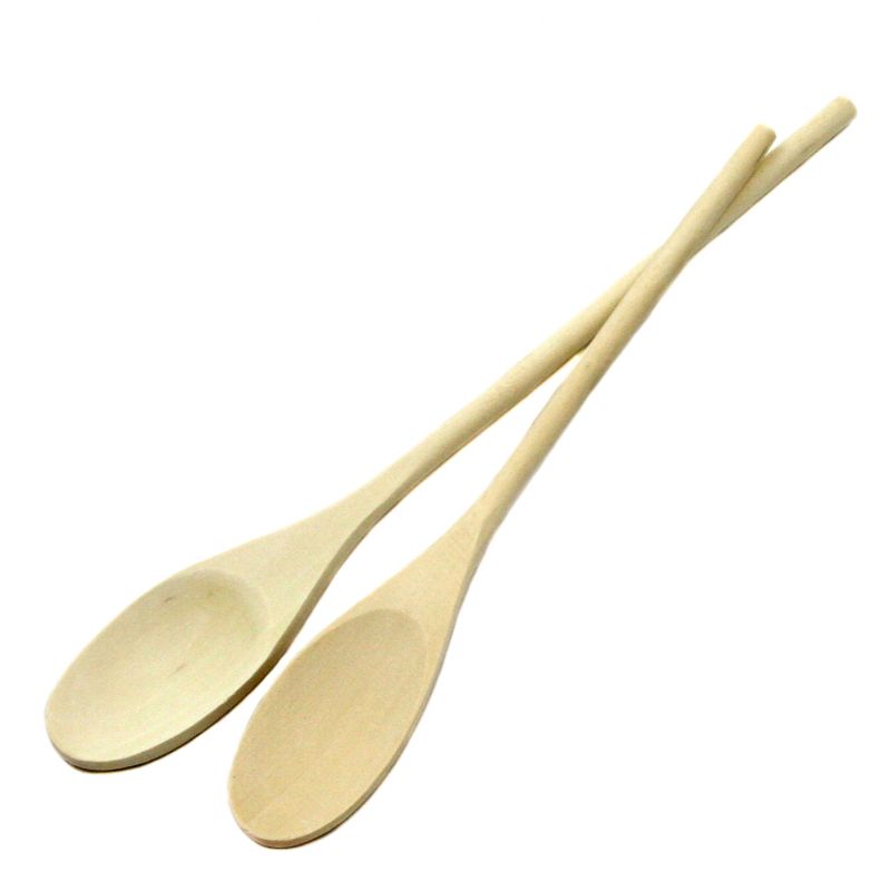 Solid Wooden Spoon Set - 2 Pieces