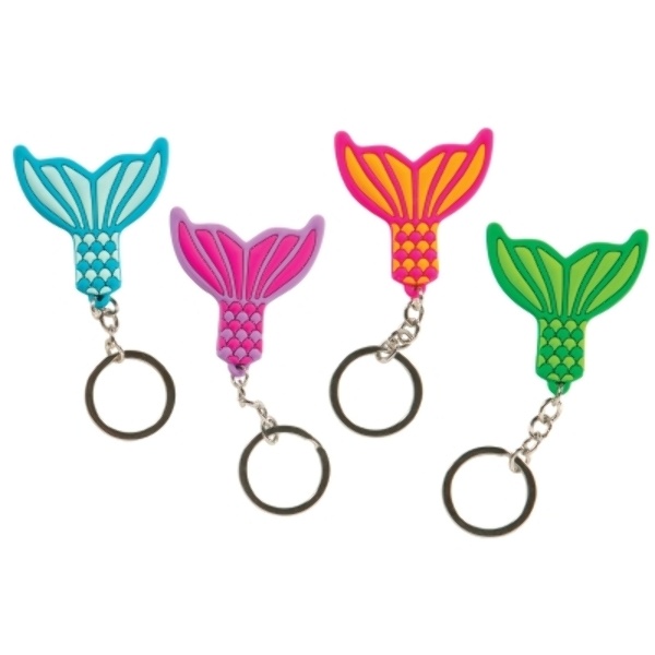 Mermaid Tail Laser Cut Keychain - Assorted Colors