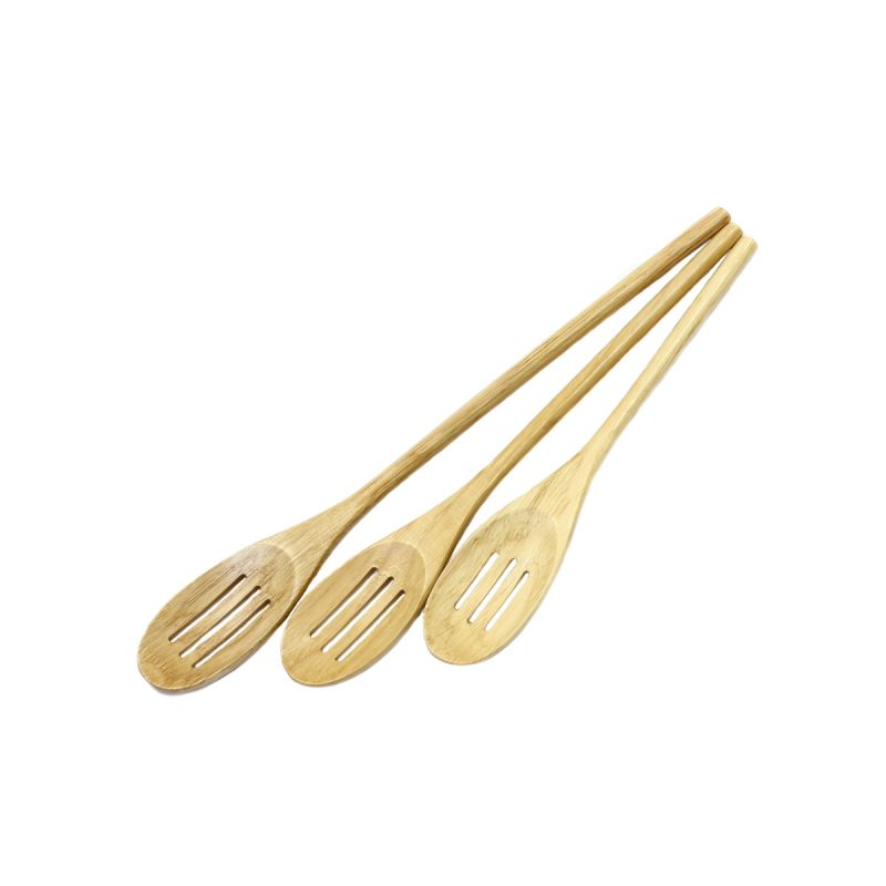 3Pk Slotted Wood Spoons