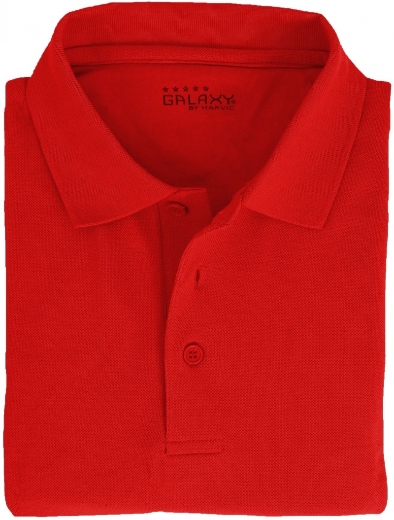 Adult Red Short Sleeve Polo Shirt - Size 2Xl