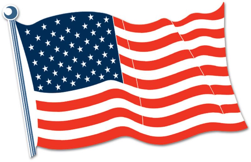 American Flag Cutout - Printed 2 Sides #81548