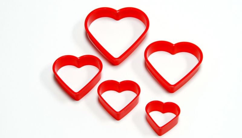 Heart Shaped Cookie Cutter Set - 5 Pieces