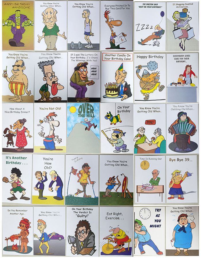 Assorted Humorous Birthday Cards