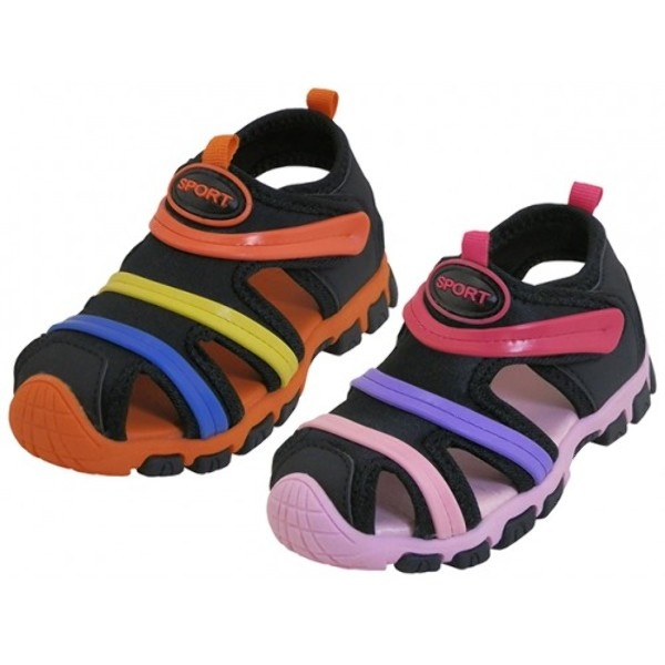 Toddlers' Rainbow Sandals - Velcro Straps, Sizes 4-8