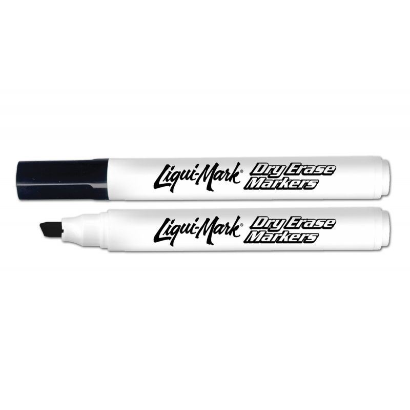 Black Dry Erase Markers - Low Odor, Chisel Tip, 250 Pieces