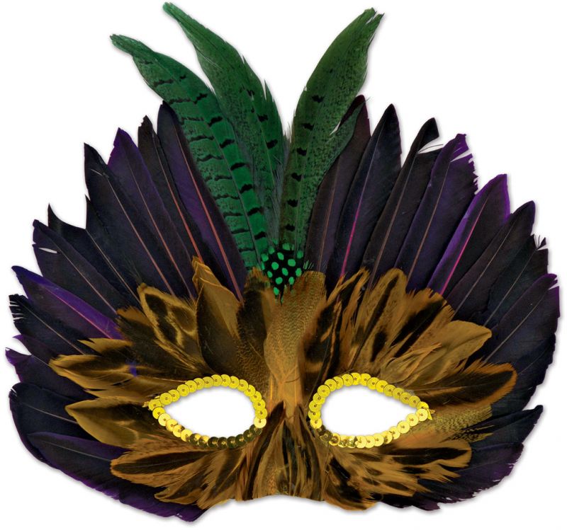 Mardi Gras Feathered Mask