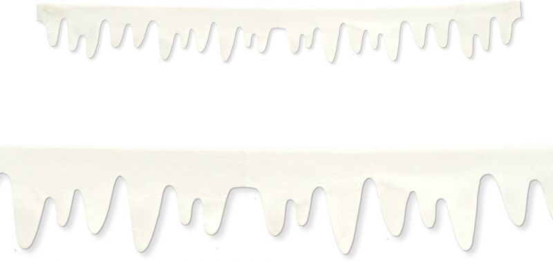 Fabric Icicle Decorations - White, 8'1"