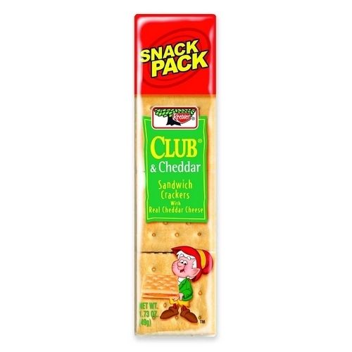 Keebler Club/Cheddar Crackers, 1.8 Oz, 8 Crackers/Pk, 12/Bx