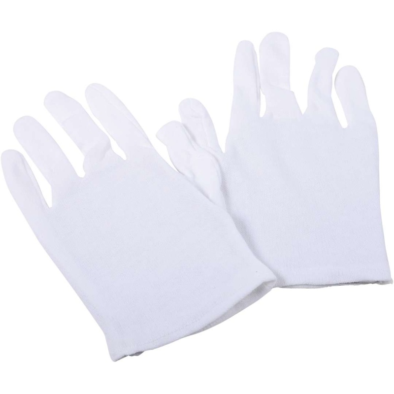 Adult Size White Costume Gloves - 2/Pr