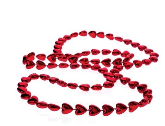 Metallic Heart Bead Necklaces