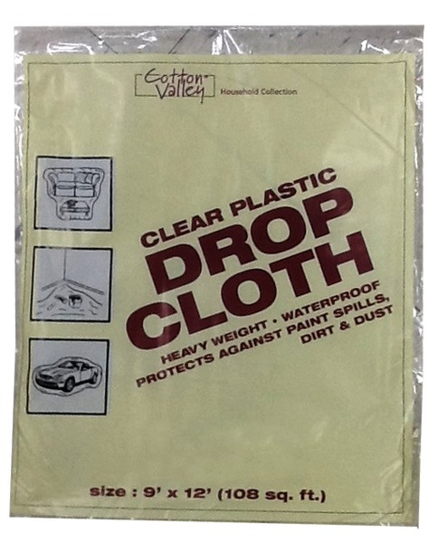 Clear Plastic Drop Cloths - 9' X 12'