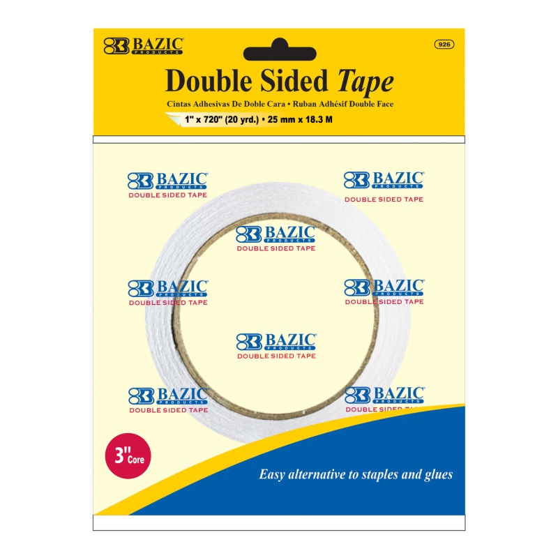 Double Sided Tape Rolls - 1" X 20 Yards