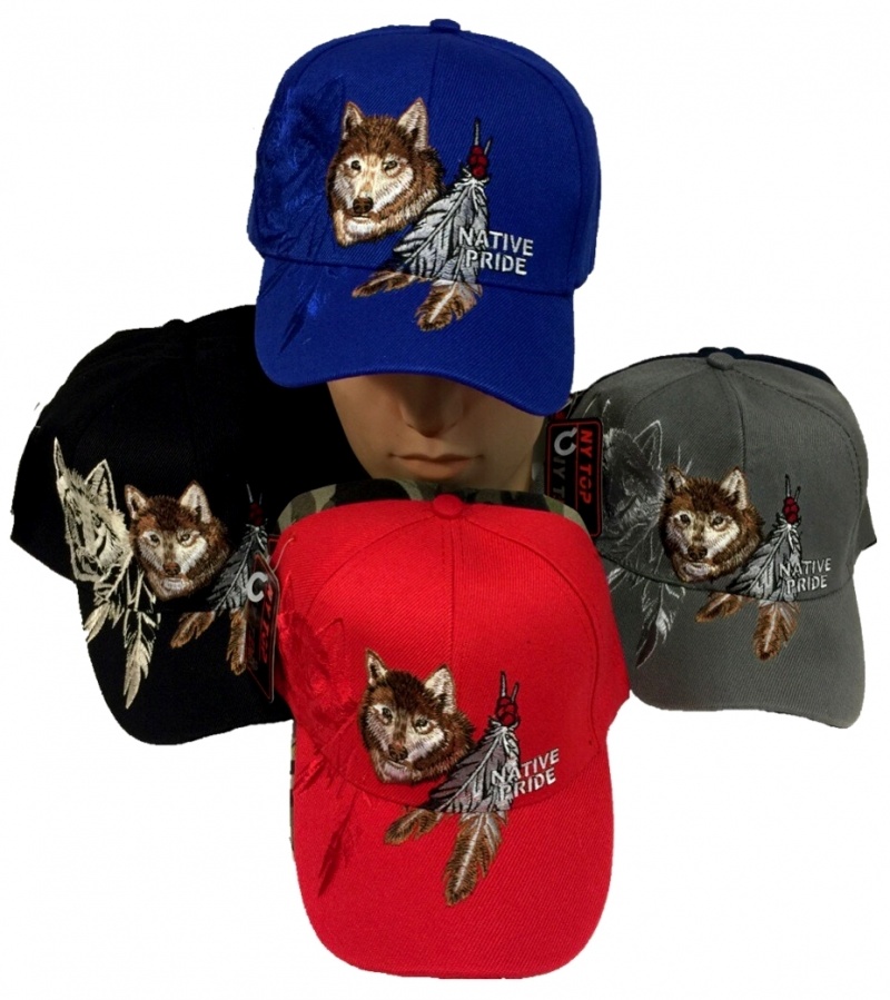 Fox With Feather Adjustable Baseball Hats